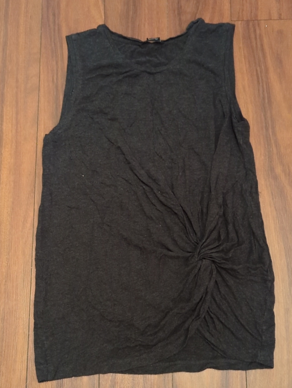Club Monaco Black Sleeveless Knot-Detail Tank